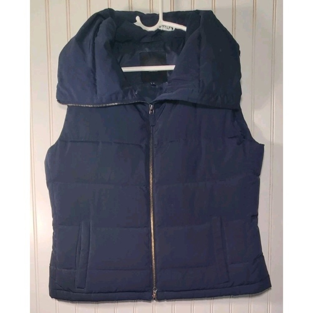 TALBOTS Blue Quilted Down Filled Puffer Vest Size M